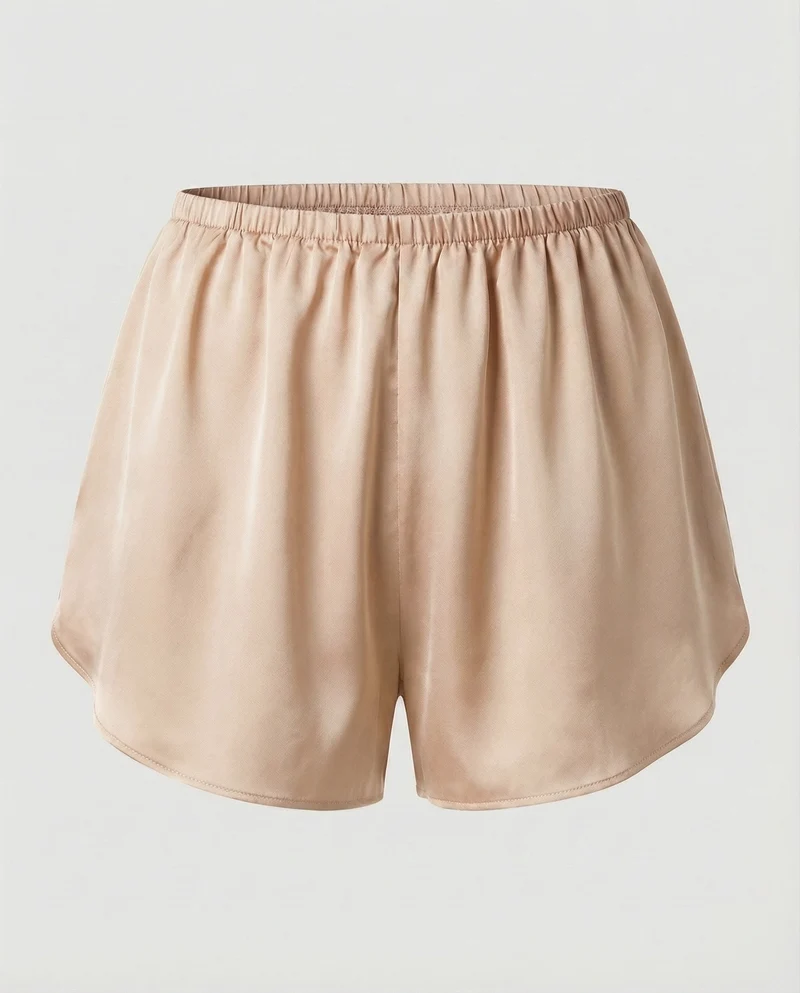 Damen Satin Schlafshorts Leicht