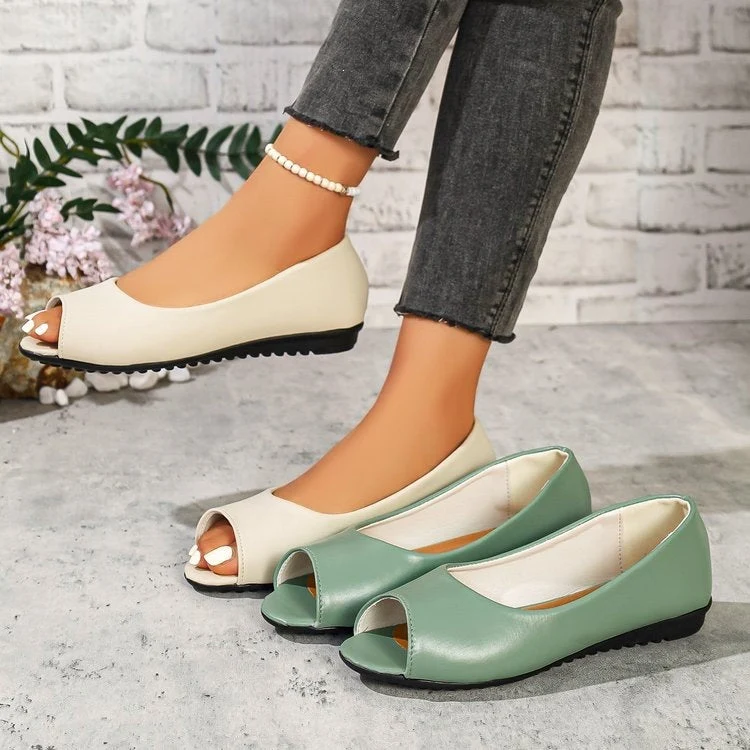 Damen Offene Ballerinas mit anatomischem Fußbett Nord Taschen