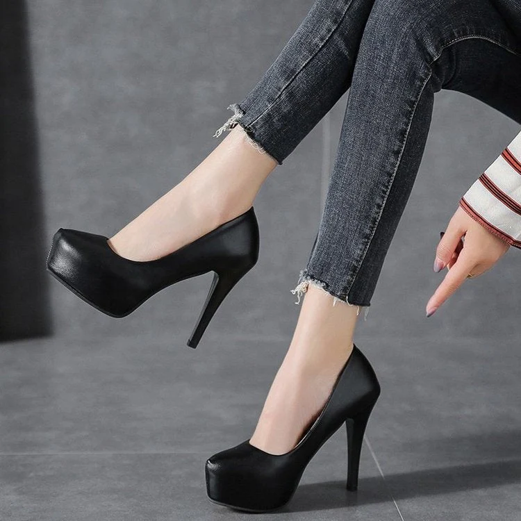 Damen hohe Pumps mit komfortablem Plateau und elegantem Design Nord Taschen