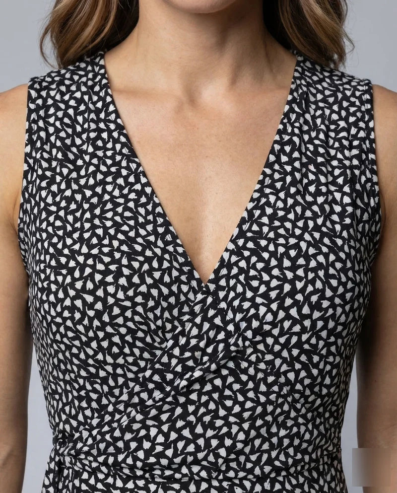 Damen V-Ausschnitt Midikleid Taillierte Drapierung