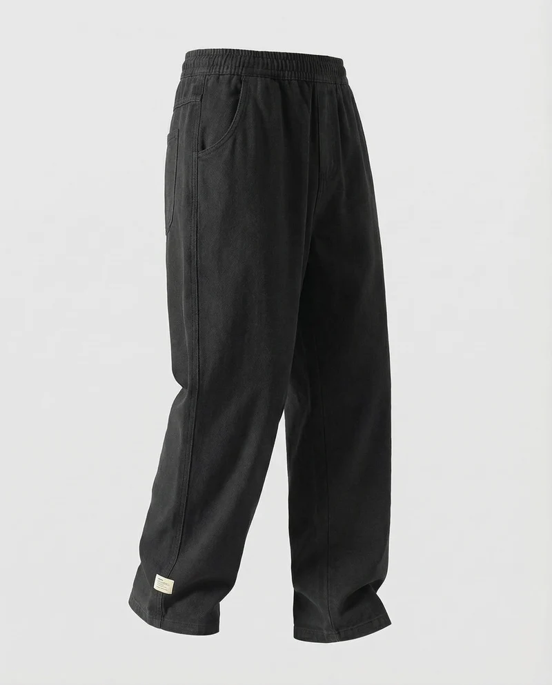 Herren nan weite Baggy-Sweathose mit elastischem Tunnelzugbund, seitlichen Eingrifftaschen und geradem Bein