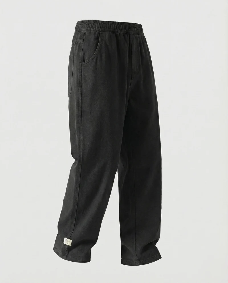 Herren nan weite Baggy-Sweathose mit elastischem Tunnelzugbund, seitlichen Eingrifftaschen und geradem Bein