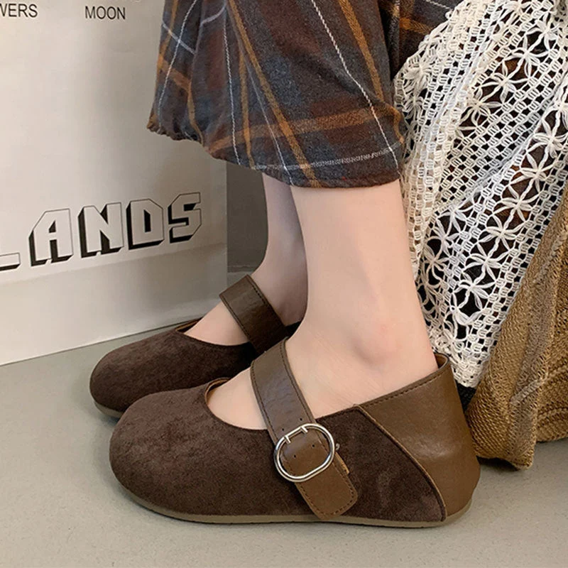 Damen Mary-Jane Schuhe mit modischem Leoprint und komfortablem Riemen