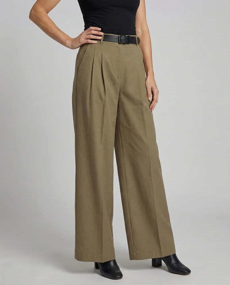 Damen Elegante Palazzo-Gala MischgewNord Taschene Palazzo-Gala-Hose