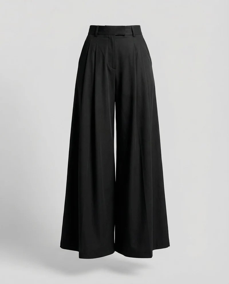 Damen Elegante Palazzo-Gala MischgewNord Taschene Palazzo-Gala-Hose