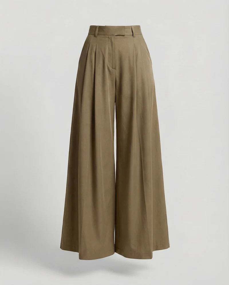 Damen Elegante Palazzo-Gala MischgewNord Taschene Palazzo-Gala-Hose