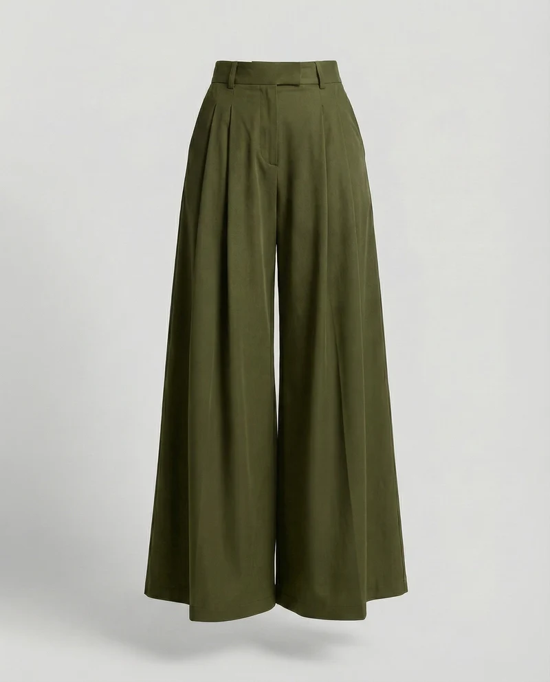 Damen Elegante Palazzo-Gala MischgewNord Taschene Palazzo-Gala-Hose
