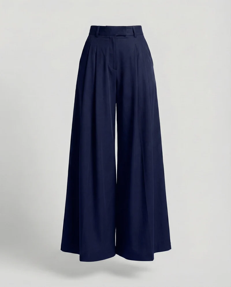 Damen Elegante Palazzo-Gala MischgewNord Taschene Palazzo-Gala-Hose