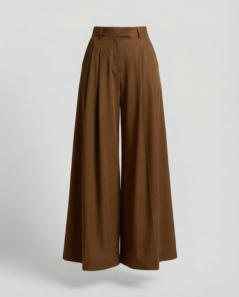 Damen Elegante Palazzo-Gala MischgewNord Taschene Palazzo-Gala-Hose