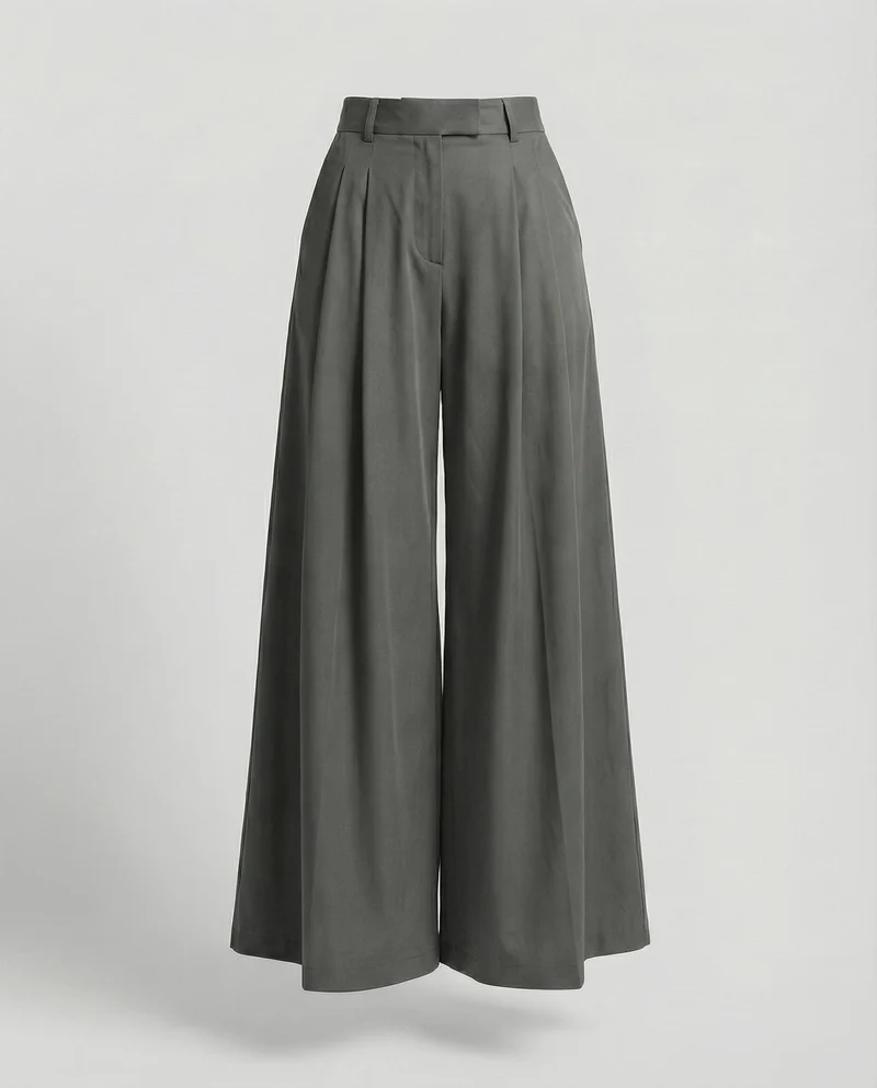 Damen Elegante Palazzo-Gala MischgewNord Taschene Palazzo-Gala-Hose
