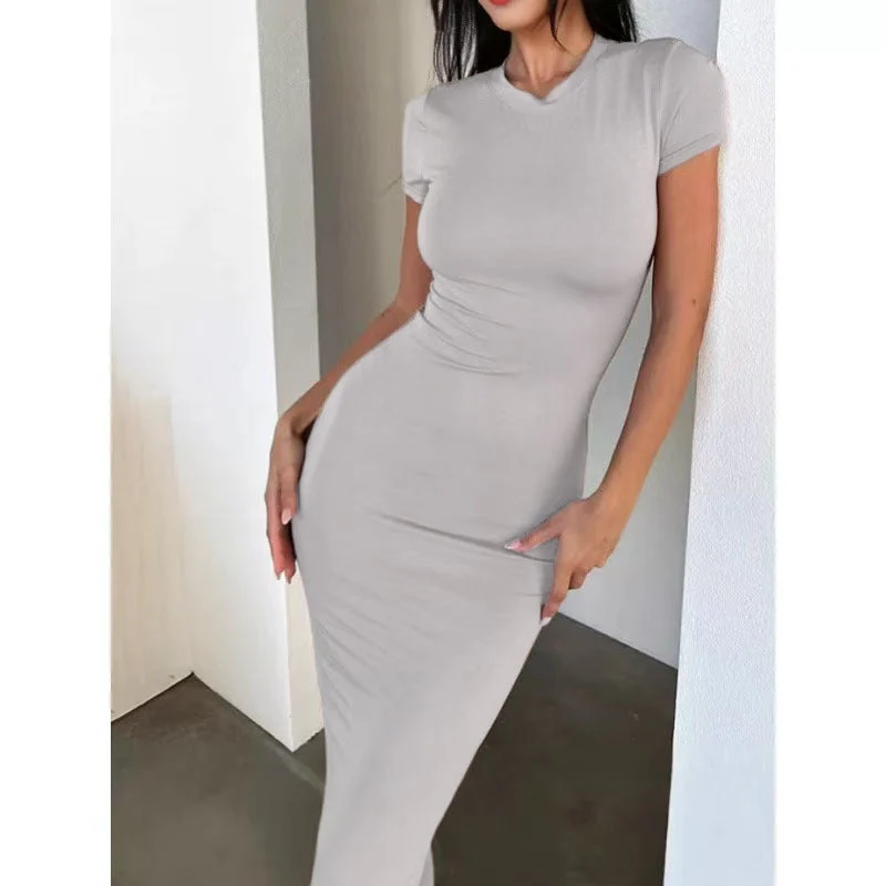Damen lässiges Skirt- und T-Shirt-Set mit bequemer Passform