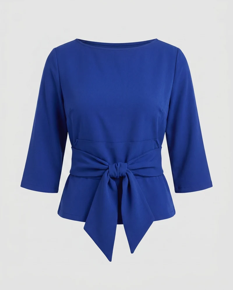 Damen Bluse mit Knoten-Detail und modernem Schnitt
