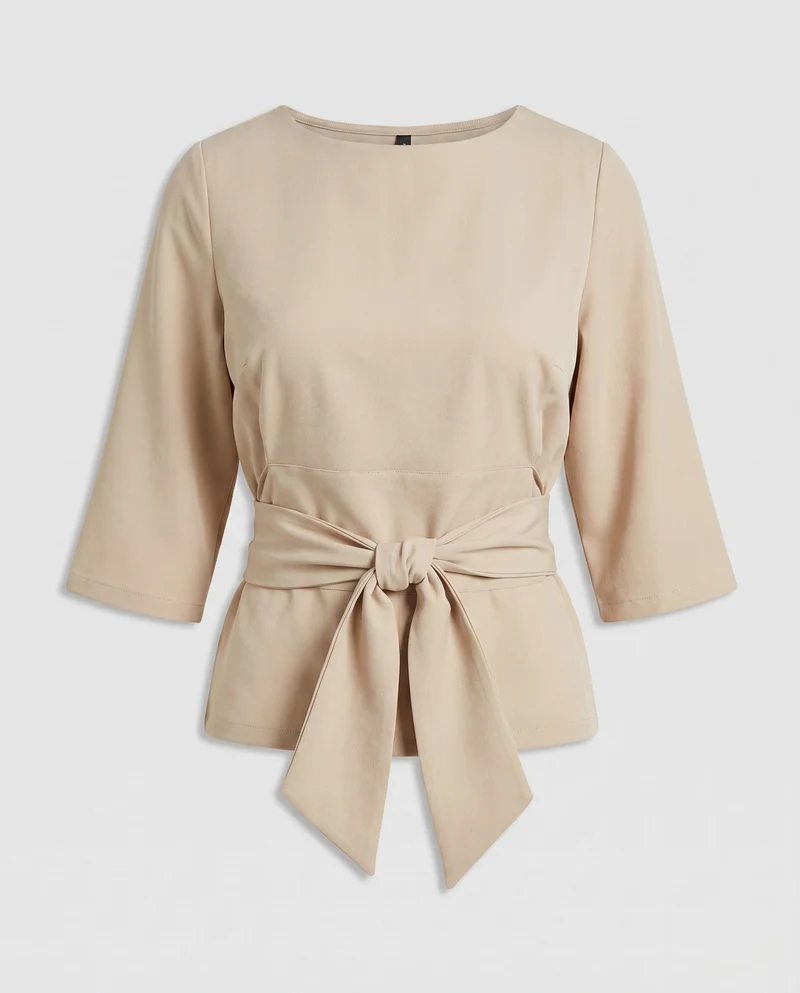 Damen Bluse mit Knoten-Detail und modernem Schnitt