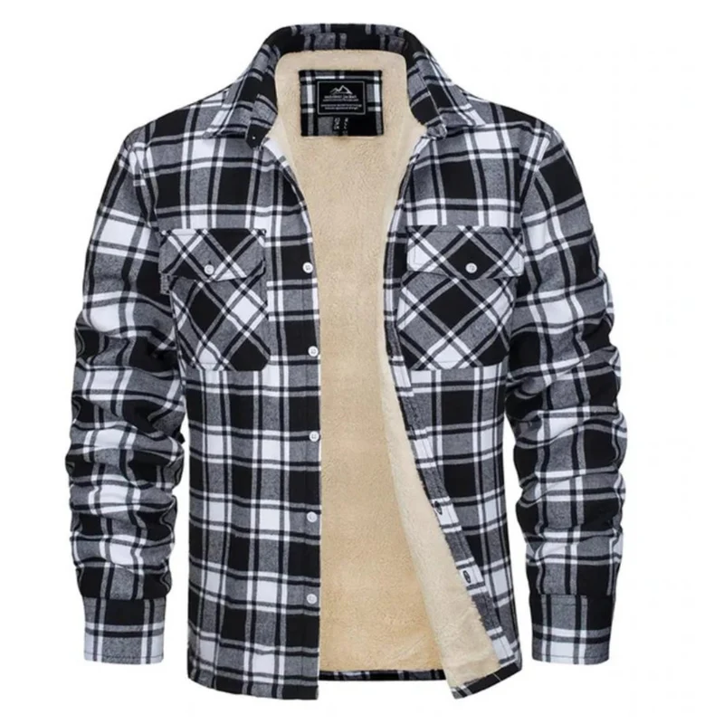 Herren Karierter Winterjacke - Gemütlich gefüttert