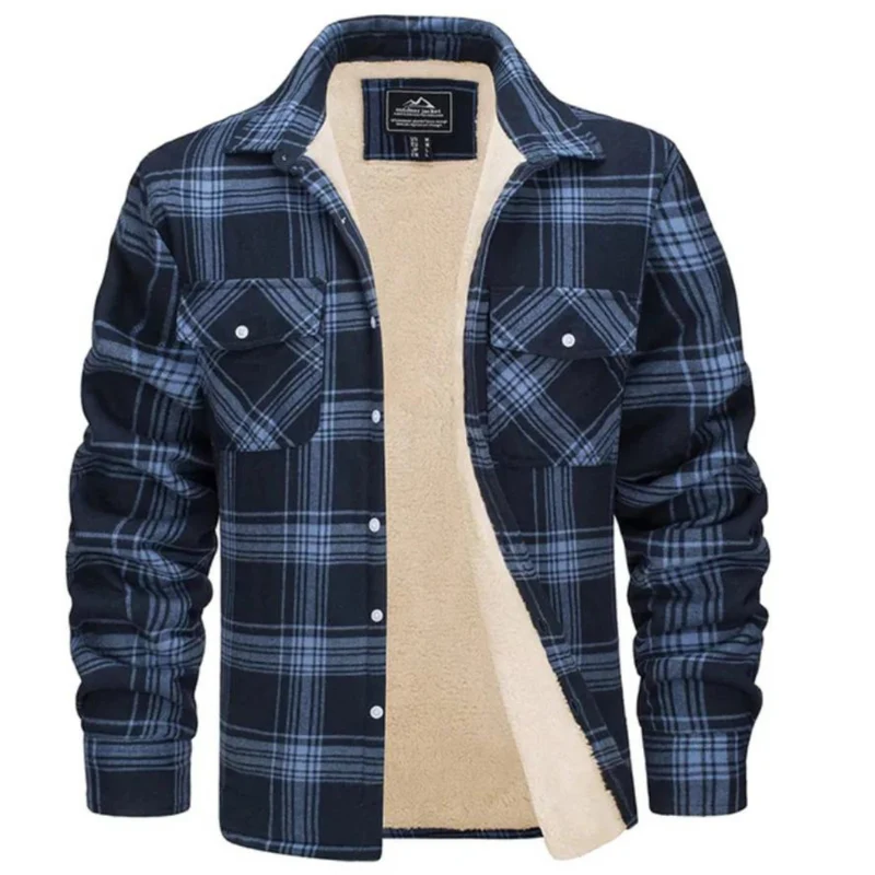 Herren Karierter Winterjacke - Gemütlich gefüttert