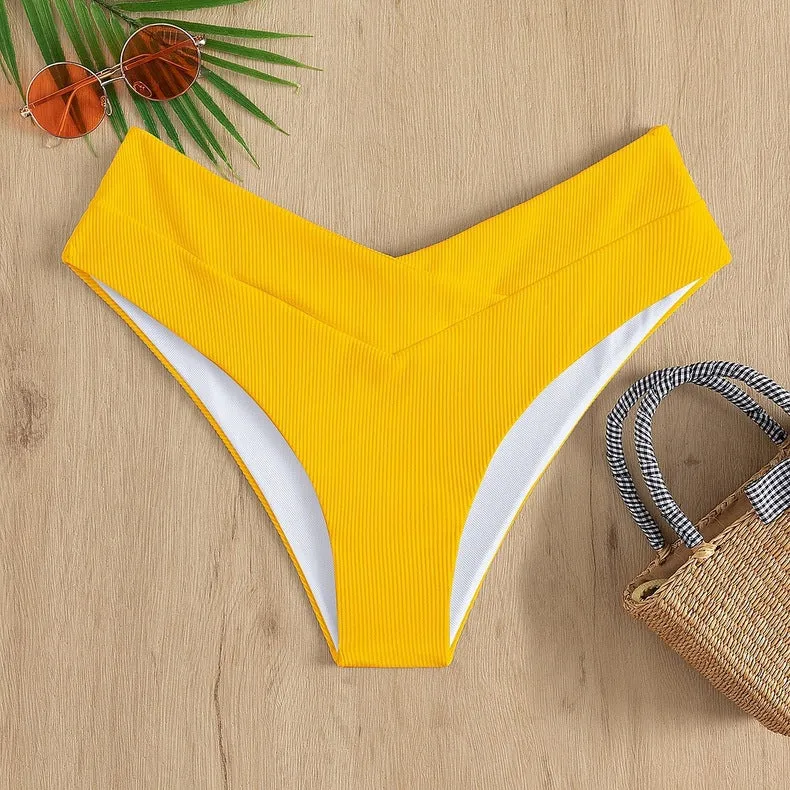 Damen Hochgeschnittenes Bikini-Höschen Nord Taschen