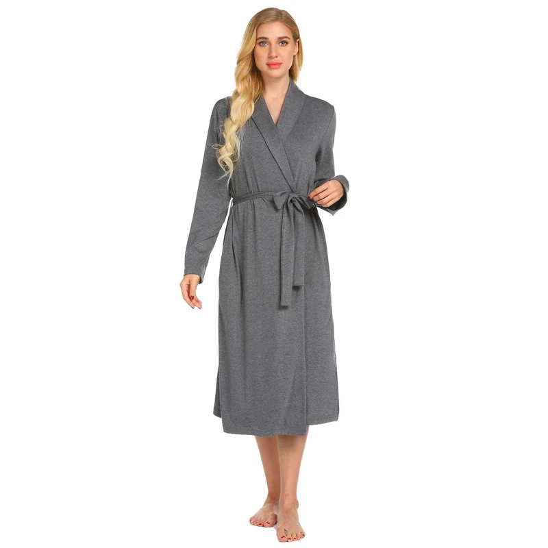 Damen Bademantel Aus Weichem, Atmungsaktivem Material
