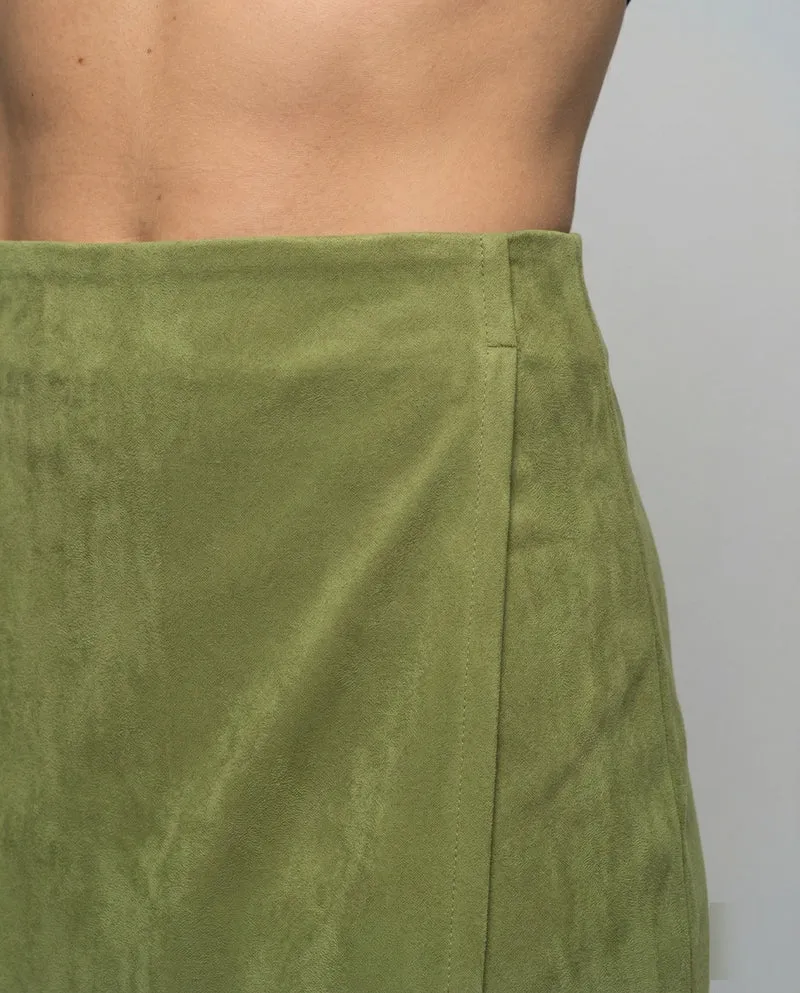 Damen Klassische Veloursähnliche Mikrofaser Mikrofaser Midirock