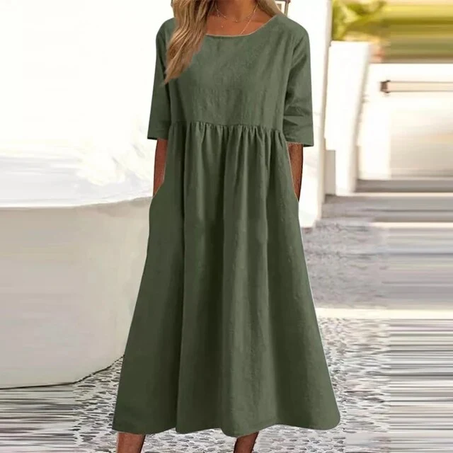 Elegantes Kleid Aus Baumwolle