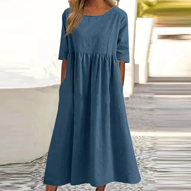 Elegantes Kleid Aus Baumwolle