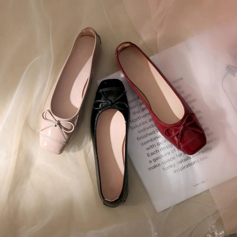 Damen Ballerinas mit elegantem Schleifen-Design und komfortablem Fußbett