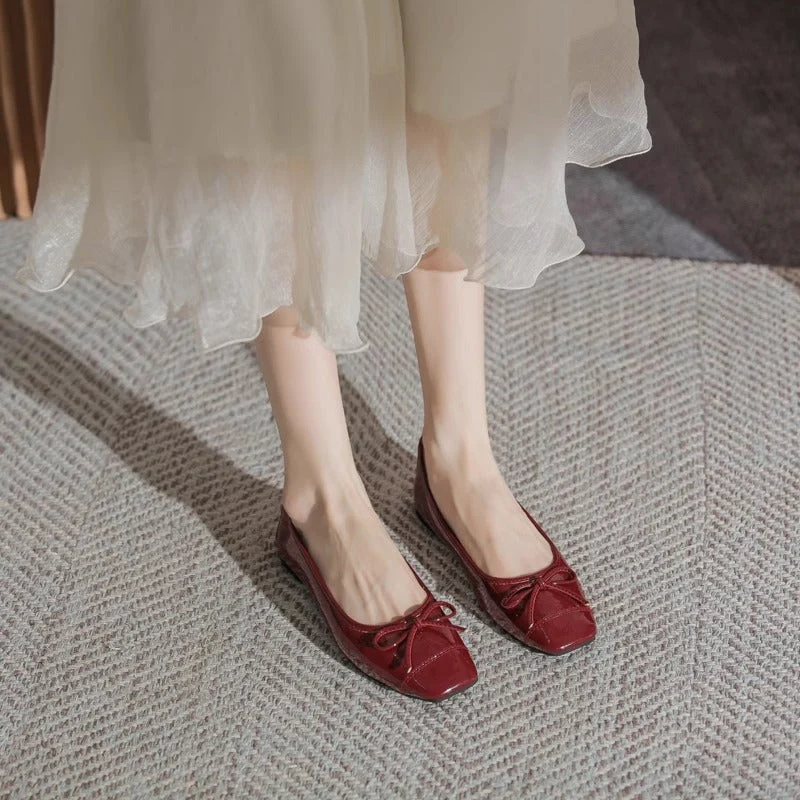 Damen Ballerinas mit elegantem Schleifen-Design und komfortablem Fußbett