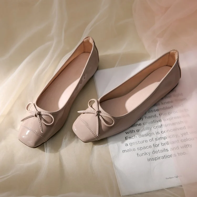 Damen Ballerinas mit elegantem Schleifen-Design und komfortablem Fußbett