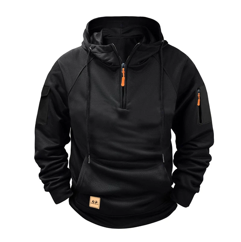 Herren sportlicher Kapuzenpullover mit praktischem Reißverschluss