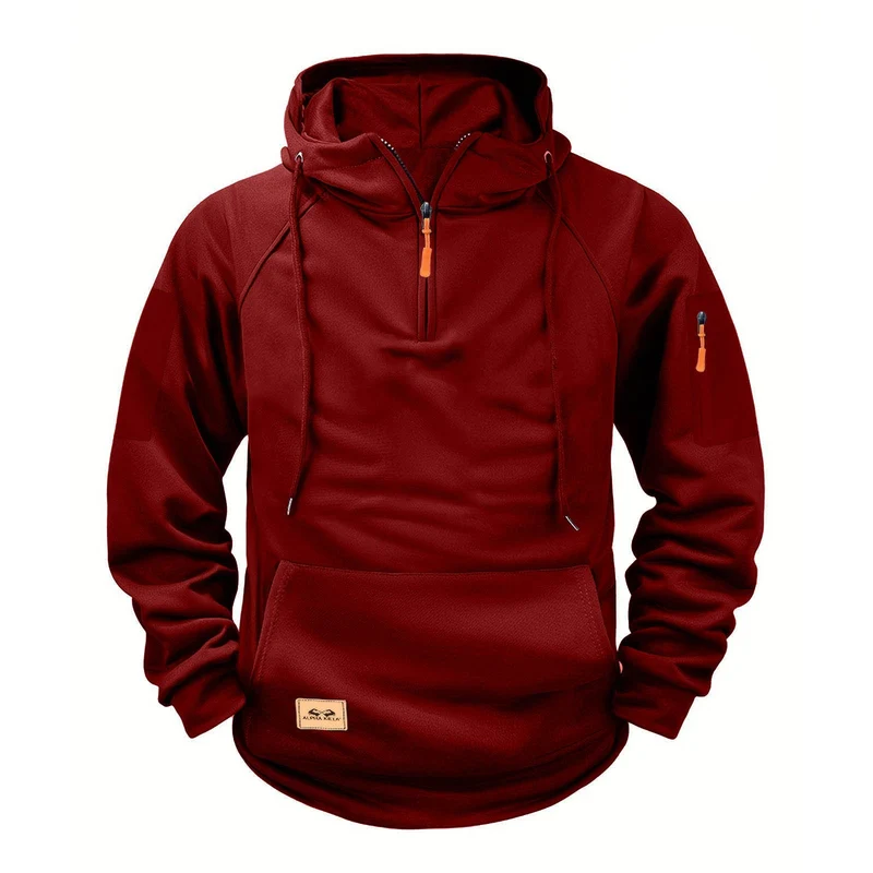 Herren sportlicher Kapuzenpullover mit praktischem Reißverschluss