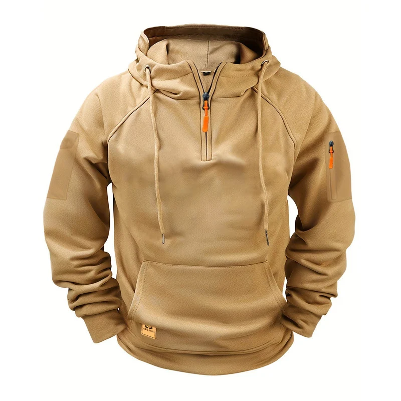 Herren sportlicher Kapuzenpullover mit praktischem Reißverschluss