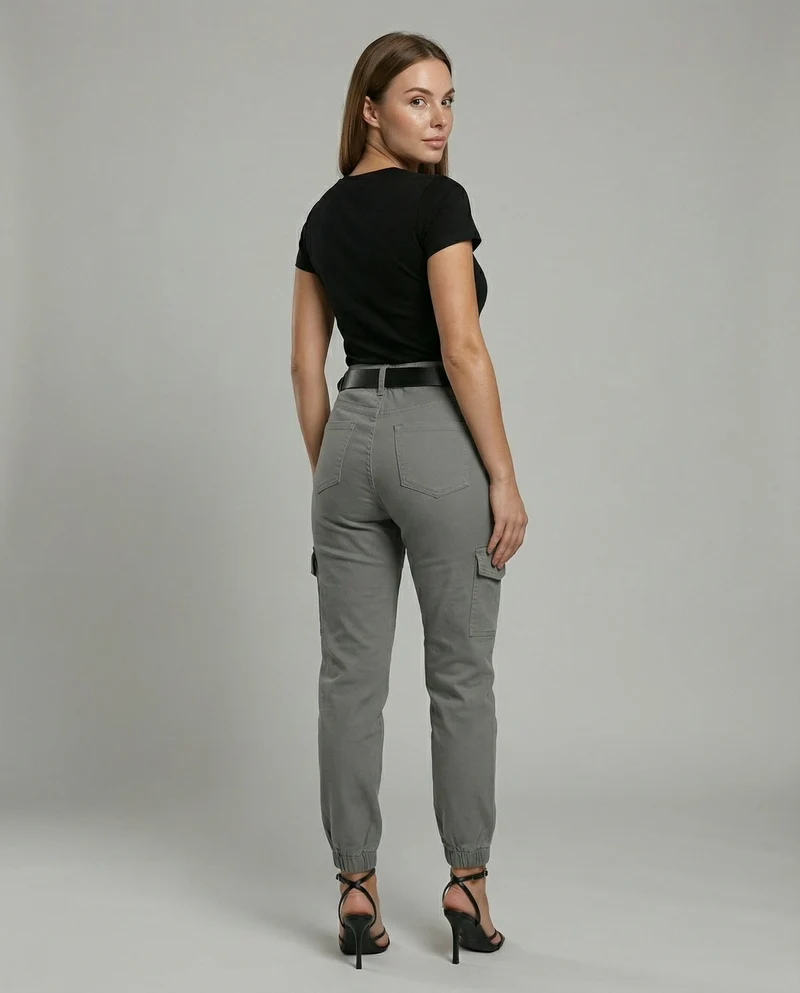 Damen Cargo-Jeans Komfort