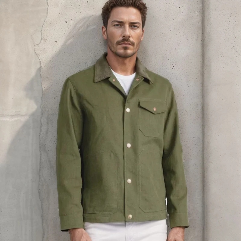 Herren trendige Jeansjacke