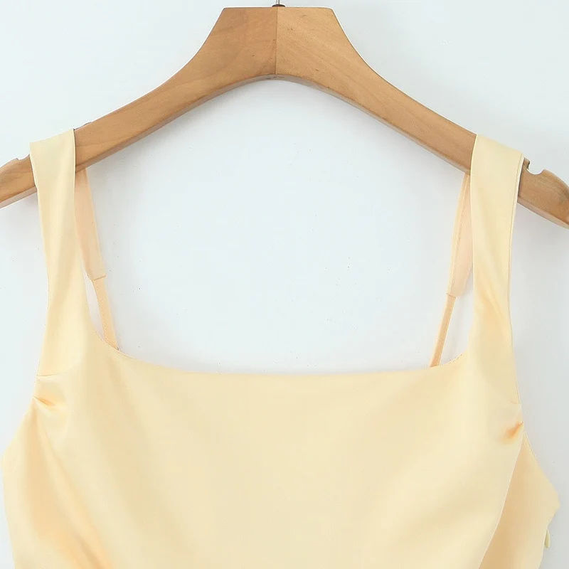 Damen Maxikleid mit elegantem Quadrat-Ausschnitt und raffinierten Drapierungen