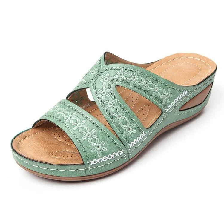 Damen bequeme Riemchensandalen mit ergonomischer Fußbettgestaltung