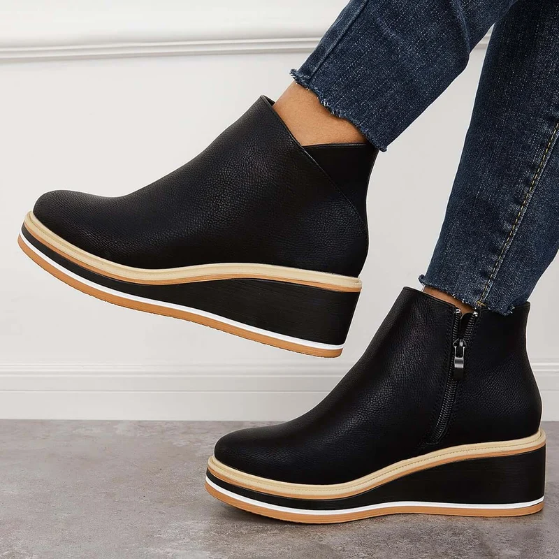 Stiefelette mit Seitenreißverschluss