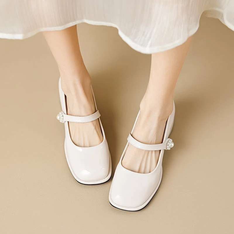 Damen Elegante Ballerinas mit modischem Riemen und funkelnder Schnallenverzierung