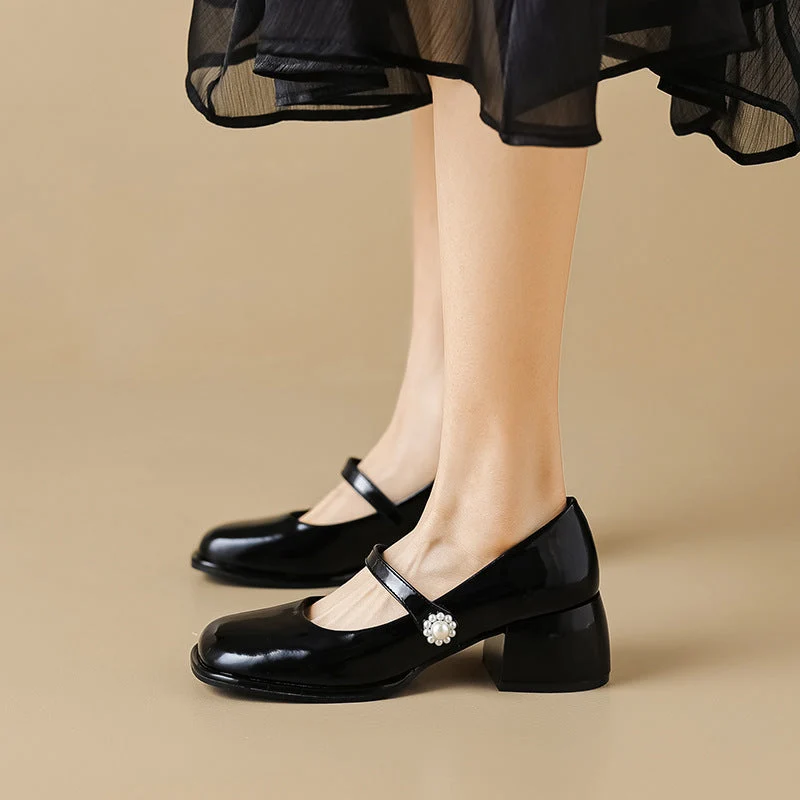 Damen Elegante Ballerinas mit modischem Riemen und funkelnder Schnallenverzierung