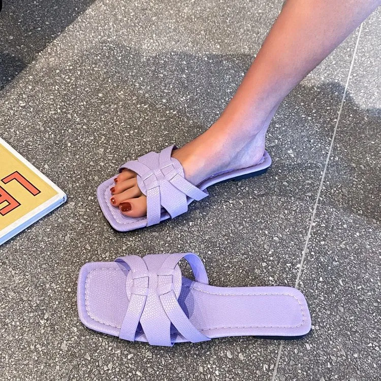 Damen stylische Riemchen-Pantoletten mit komfortabler Sohle