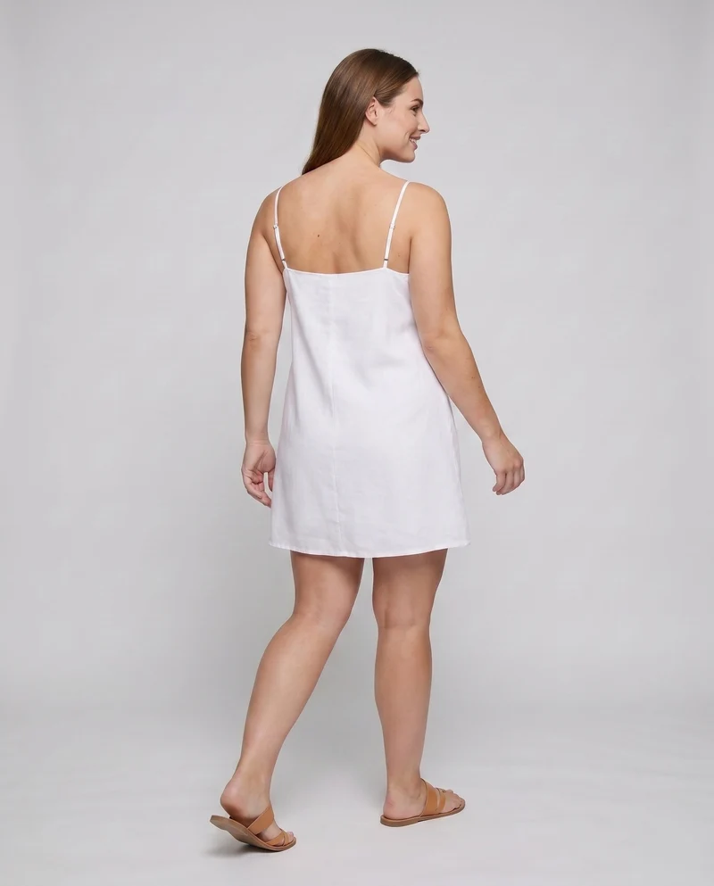 Damen leichtes Spaghettiträgerkleid mit elegantem Rückenschnitt