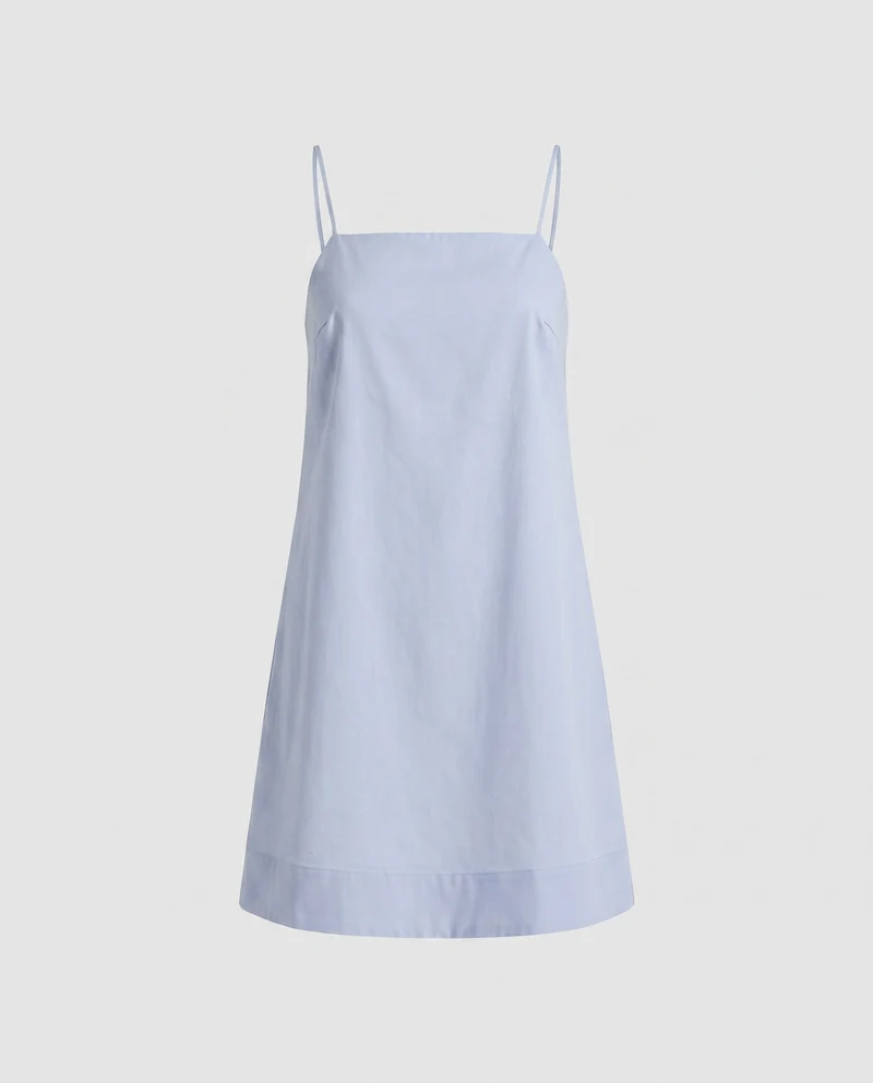 Damen leichtes Spaghettiträgerkleid mit elegantem Rückenschnitt