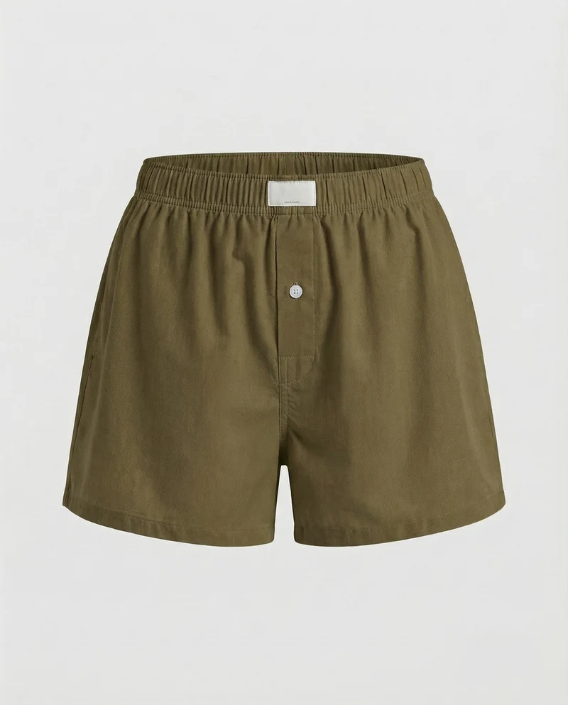 Damen Leichte Elastischer-Bund WNord Taschen-Boxershorts