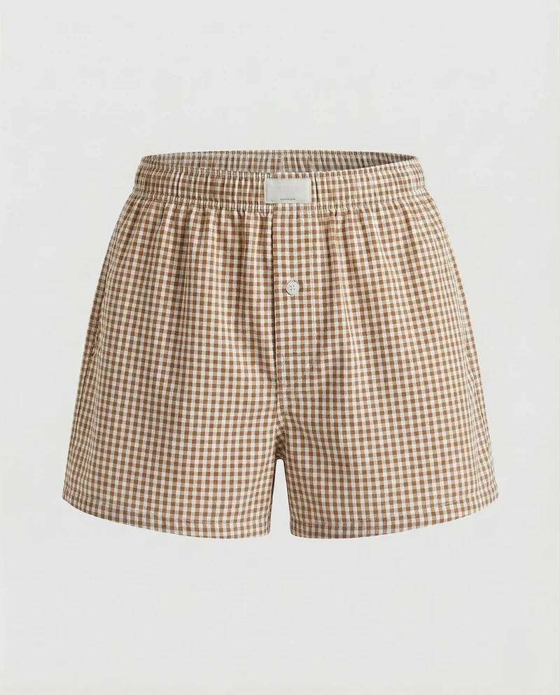 Damen Leichte Elastischer-Bund WNord Taschen-Boxershorts
