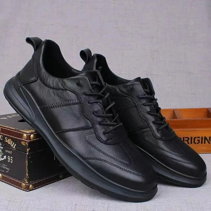 Herren Komfortable Leder Sneakers