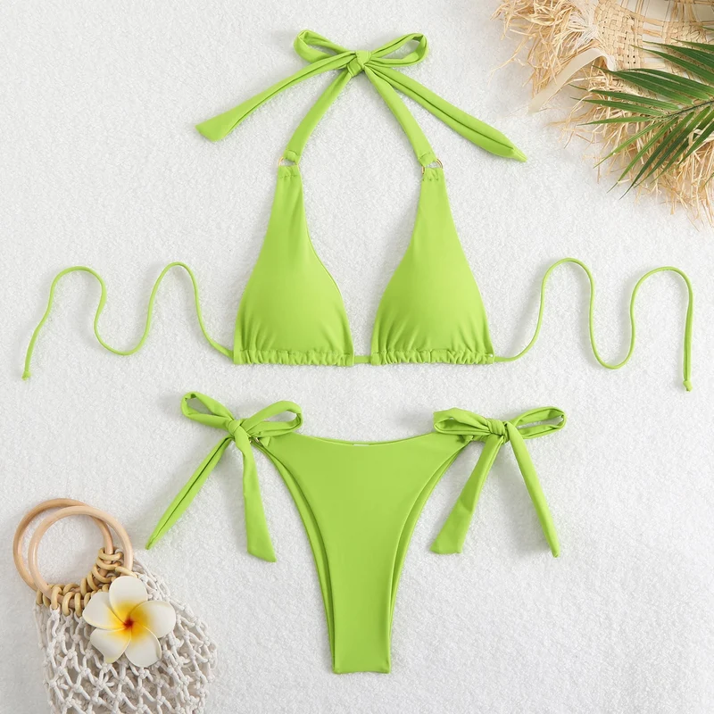 Damen Triangel-Bikini mit verstellbaren BindNord Taschenändern