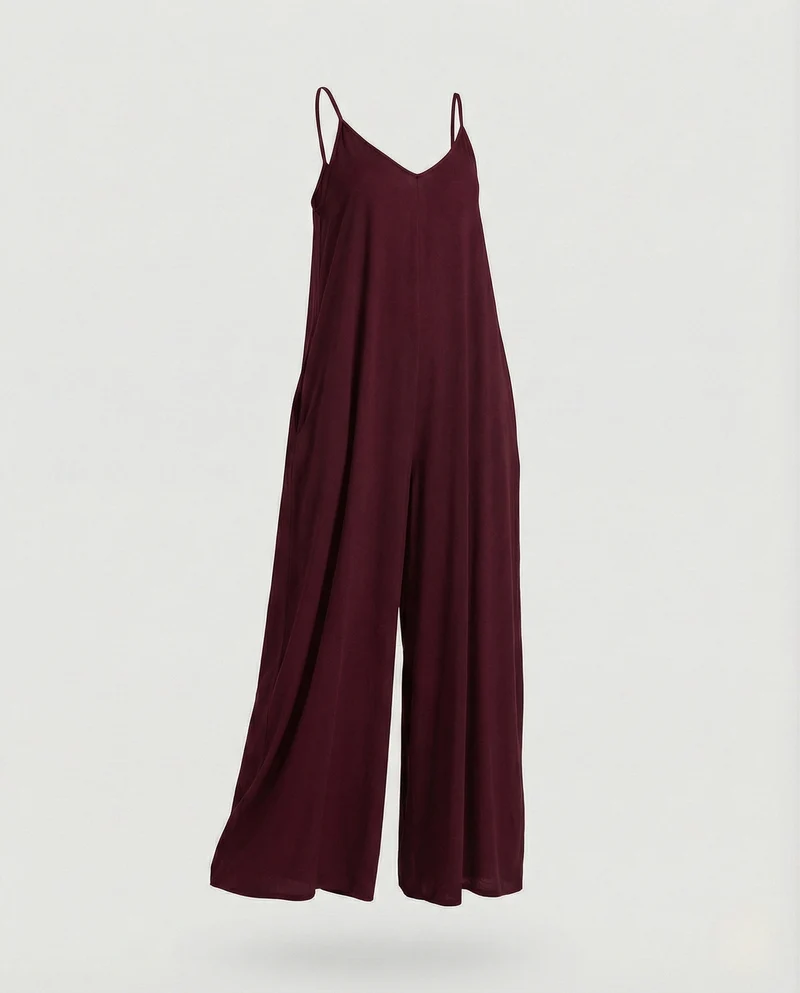Damen Maxi-Overall mit Spaghettiträgern und Taschen