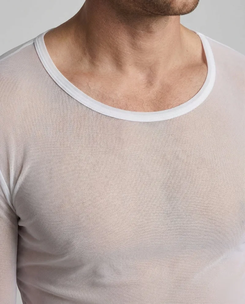 Herren Netzshirt Langarm