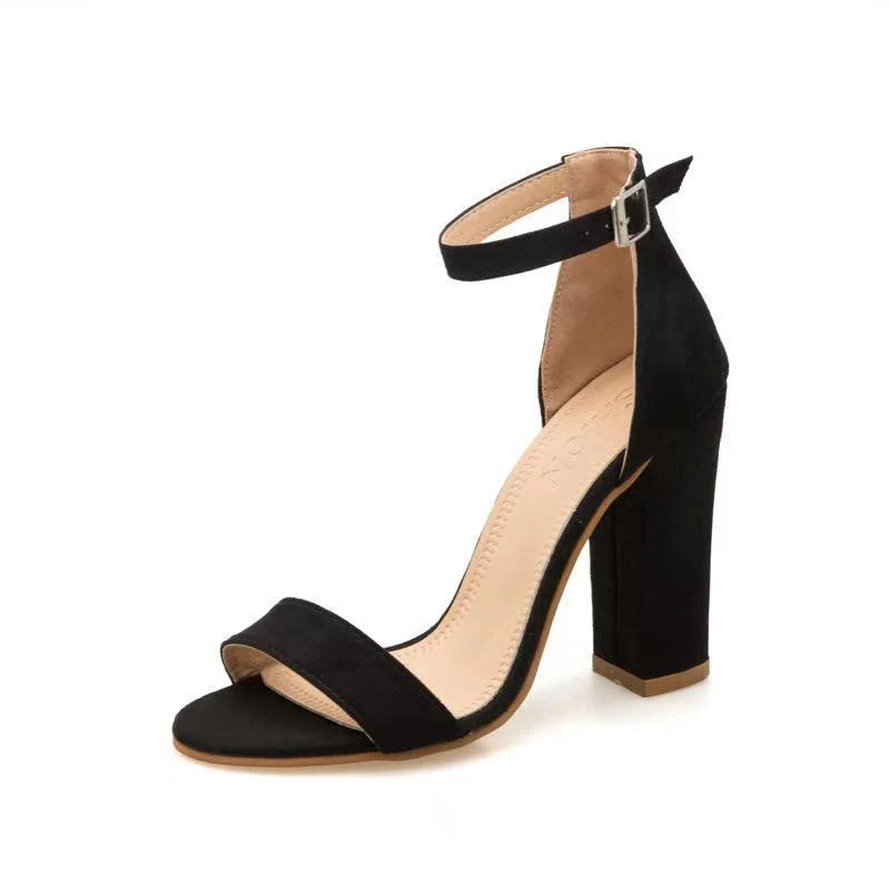 Damen elegante Blockabsatzsandalen mit verstellbarem Riemen Nord Taschen