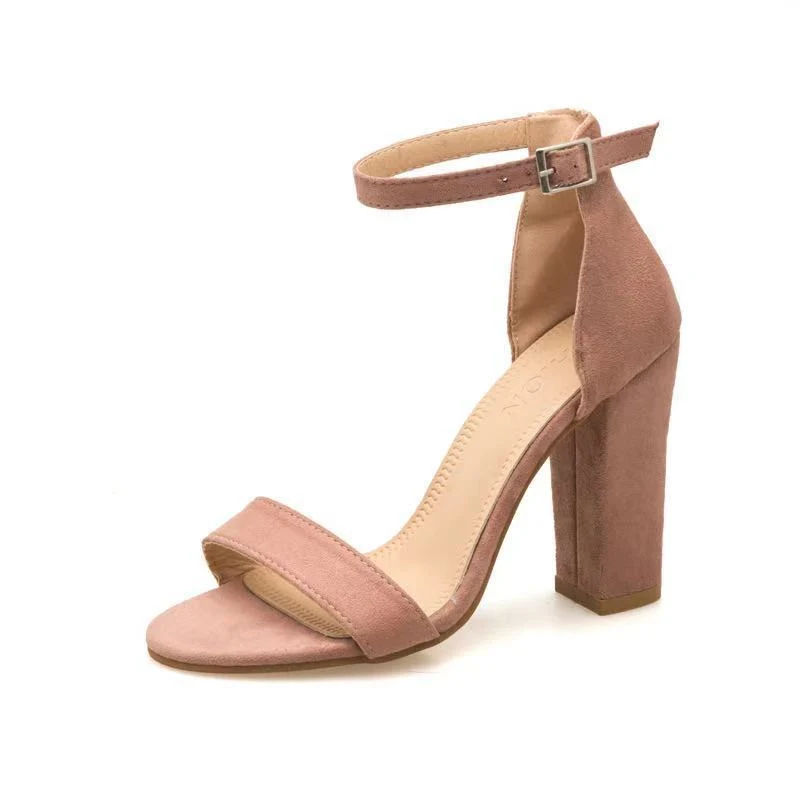 Damen elegante Blockabsatzsandalen mit verstellbarem Riemen Nord Taschen