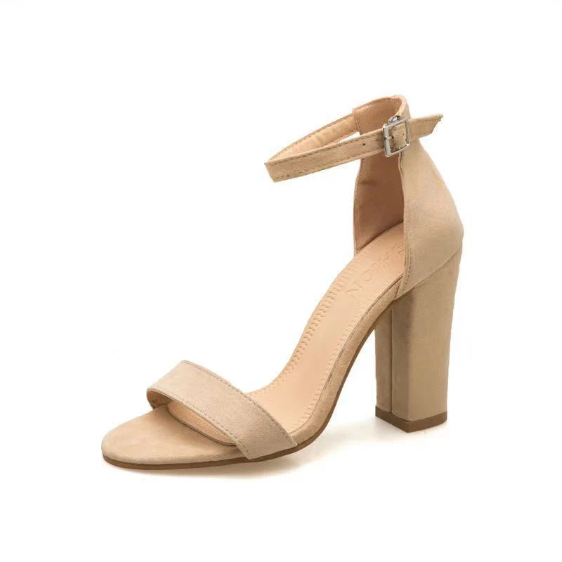 Damen elegante Blockabsatzsandalen mit verstellbarem Riemen Nord Taschen