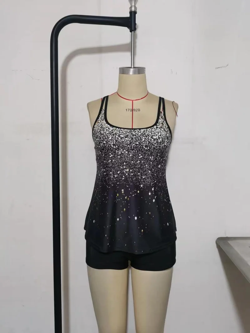 Damen Tankini-Oberteil mit floralem Design und Rückenriegel
